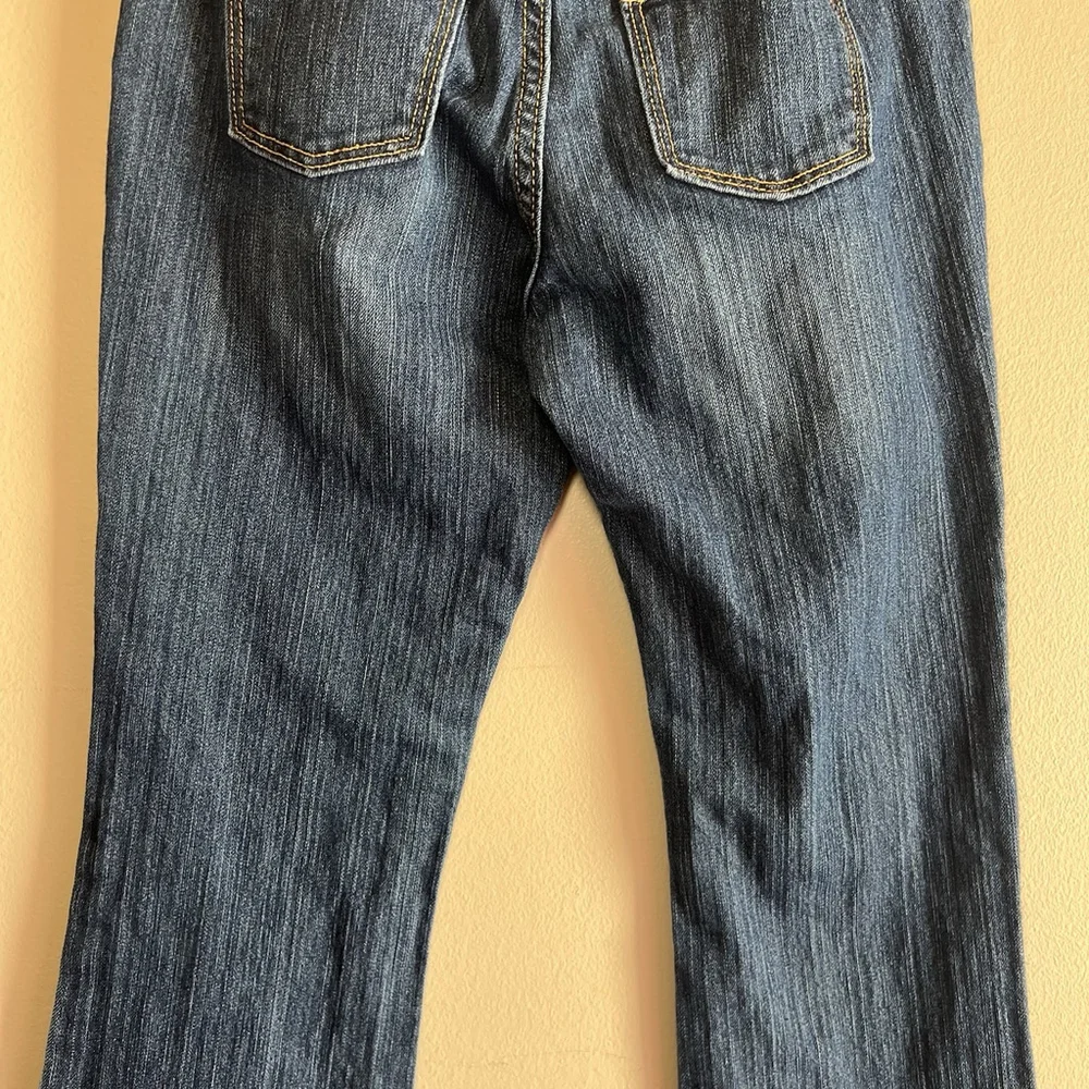 Old Navy Girls Medium Wash Mid-Rise Adjustable Waist Boot-Cut Jeans Size 10
